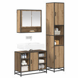 Bathroom Furniture Set 3 pcs Artisan Oak Engineered Wood 3402481