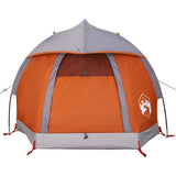 Camping Tent Dome 1-Person Grey and Orange Waterproof 94790