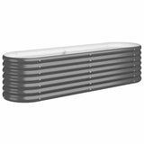 Garden Raised Bed Anthracite Powder-coated steel Large Durable 318871