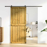 Barn Door Corona Honey Brown 90 x 210 cm Solid Pine Wood 42021181