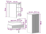 Bathroom Furniture Set 4 pcs Sonoma Oak 3407401