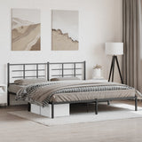 Bed Frame Black Powder-coated steel Double Bed Frame 355567
