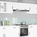 Kitchen Backsplash 2 pcs White 120 x 40 cm Tempered Glass 3415485