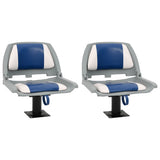 4 Piece Foldable Boat Seat Set Blue and White 48x51x41 cm 3284281