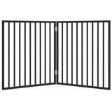 Dog Gate Foldable 2 Panels Black 160 cm Poplar Wood 352194