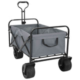 Folding Wagon Grey 89 x 63 x 96 cm Steel and Polyester Oxford 42020658