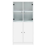 Highboard with Doors White 68x37x142 cm Engineered Wood 3295864