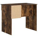 Desk with Drawer Smoked Oak 90 x 49 x 75 cm Engineered Wood 869270