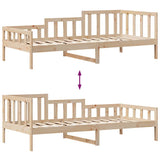 Daybed with Drawers without Mattress 90x190 cm Single Solid Wood 3302102
