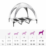 Dog Bed Folding Manual Silver Grey 122 x 93 x 106.5 cm Steel 42008176