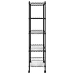 ZNTS 5-Tier Storage Shelf with Wheels 75x35x155 cm Black 250 kg 324630