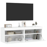 TV Wall Cabinets with LED Lights 2 pcs White 60x30x40 cm 837184