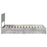 Storage Bed Concrete Grey 90 x 200 cm Engineered Wood 3408490