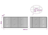 Gabion with 3.5 mm Wire and 5x2.5 cm Mesh 1000x20x100 cm 3461678