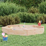 Sandbox with Seats Octagon Solid Wood Pine 825016