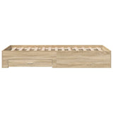 Bed Frame with Drawer Brown 90 x 190 cm Engineered Wood 3345122
