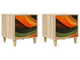 Bedside Cabinet BONN 2 pcs Sonoma Oak 36 x 33 x 50 cm 8007214