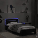 Bed Frame without Mattress with LED Lights Black 90x200 cm 838716