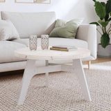 Table Top Round White 70x3 cm Solid Wood Pine 833668