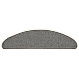 Stair Mats 15 pcs 65x21x4 cm Grey Half Round Large 149854