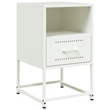 ZNTS Bedside Cabinet White 36x39x60.5 cm Steel 846564