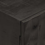 ZNTS Bedside Cabinet Black 40x30x50 cm Solid Wood Mango and Iron 372004