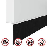 Screw-on Door Brush Seals 12 pcs White 100 cm Aluminium Alloy 42019557