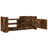 TV Cabinet Smoked Oak 100x35x40 cm Engineered Wood 848378