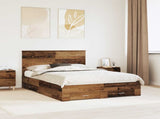 Bed Frame with Headboard Old Wood 140 x 190 cm Engineered Wood 3409647