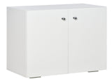 Storage Cabinet w/ Two Shelves Wooden Sideboard Freestanding Kitchen Cupboard Bookcase - White T3398P342993