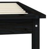 820535 Bed Frame without Mattress Black 100x200 cm Solid Wood
