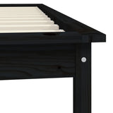 820530 Bed Frame without Mattress Black 90x200 cm Solid Wood