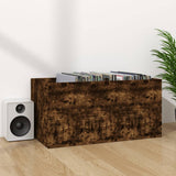 Vinyl Storage Box Smoked Oak 71x34x36 cm Engineered Wood 815252