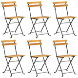 7 Piece Folding Outdoor Dining Set Solid Acacia Wood 3058156
