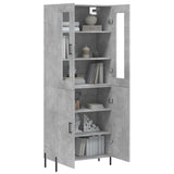 Highboard Concrete Grey 69.5x34x180 cm Engineered Wood 3198221