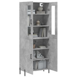 Highboard Concrete Grey 69.5x34x180 cm Engineered Wood 3198221