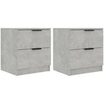 Bedside Cabinets 2 pcs Concrete Grey Engineered Wood 811223