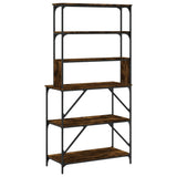Baker's Rack 6-Tier Smoked Oak 90x40x180 cm Engineered Wood 834222