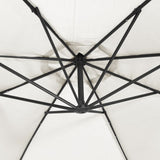 Cantilever Garden Parasol Sand Polyester fabric Large Tiltable 44523