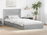 Storage Bed with Drawer Grey Sonoma 90 x 190 cm Engineered Wood 3410273