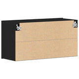 TV Cabinet Black Oak 80x30x41 cm Engineered Wood 862196