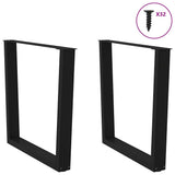 Dining Table Legs V-Shape 2 pcs Black 90x cm Steel 4012652