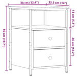 ZNTS Bedside Cabinets 2 pcs Artisan Oak 34x35.5x50 cm Engineered Wood 857261