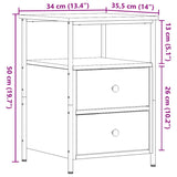 ZNTS Bedside Cabinets 2 pcs Artisan Oak 34x35.5x50 cm Engineered Wood 857261