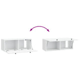 Wall-Mounted TV Cabinet 78.5 x 31 x 30 cm White Engineered Wood 899225