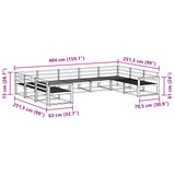 Outdoor Sofa Set 9 pcs Natural Solid Acacia Wood 3368172