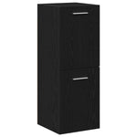 Bathroom Furniture Set 4 pcs Black Oak 30 x 30 x 130 cm 3334363