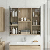 Bathroom Mirror Cabinet Sonoma Oak 70 x 14.5 x 70 cm 889089