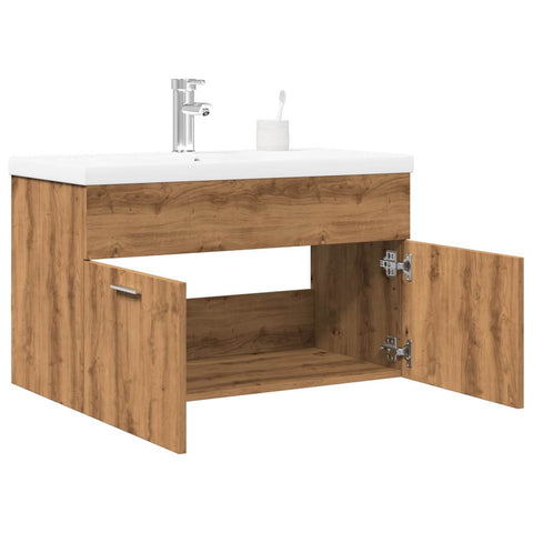 ZNTS 2 Piece Bathroom Furniture Set Artisan Oak Engineered Wood 3328584
