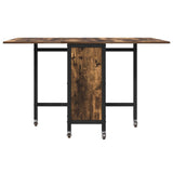 Folding Dining Table with Castors 130 x 80 x 76.5 cm steel PB 8006045